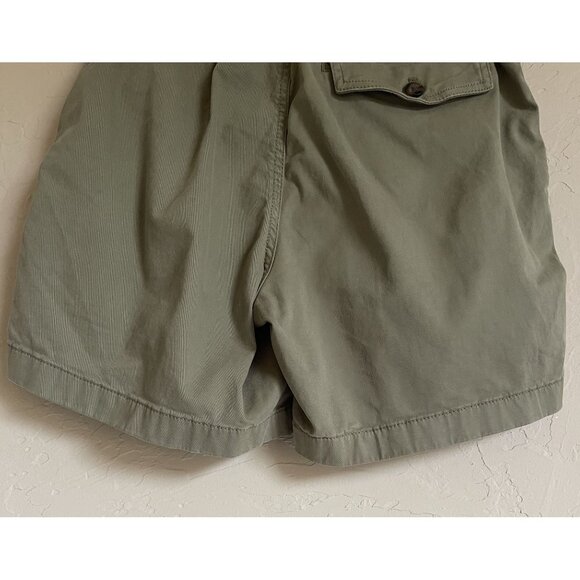 Bearbottom Clothing Size Small 5.5" Inseam Made in Green Chino Khaki Elastic Wai - Picture 9 of 9